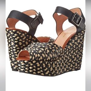 Robert Clergerie Domi Raffia Wedge